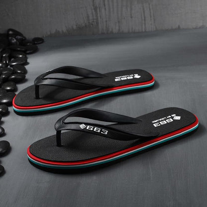 Fashion Football Slippers Men's Summer Fashion Wear Non-slip Flip Flops Casual Beach Slippers