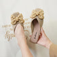 Slippers Women Summer Outer Wear Non-slip Wear-resistant Sandals and Slippers Bow Solid Color