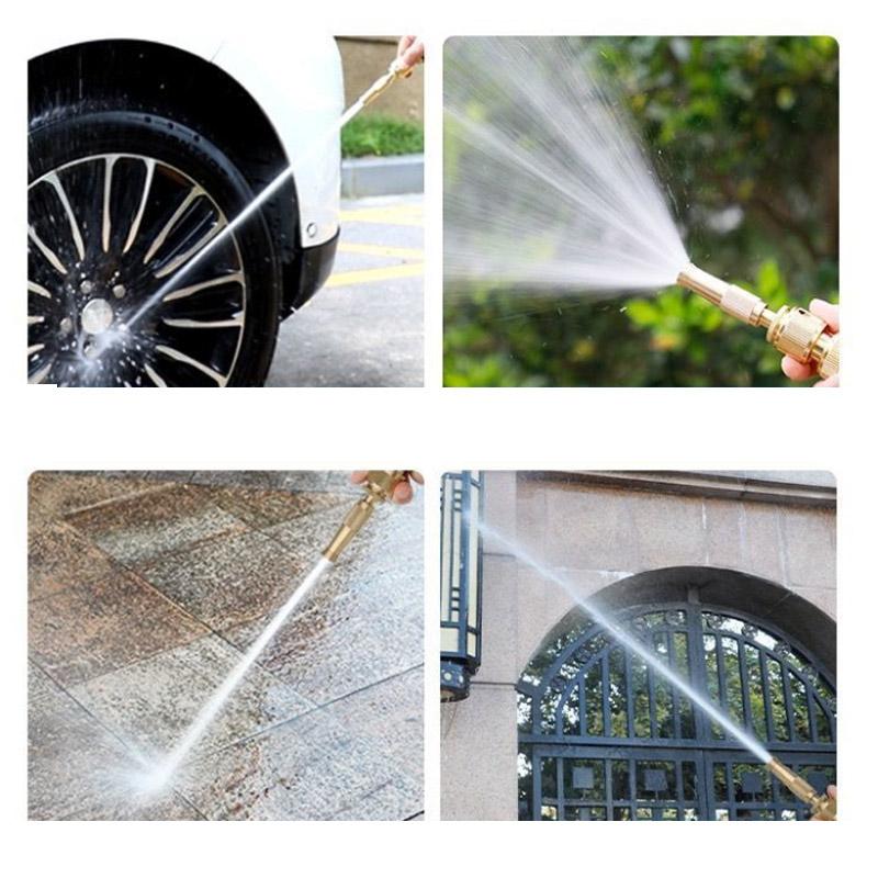 Pure Copper High Pressure Car Wash Water Gun Telescopic Hose for Watering Flowers and Scouring Car Wash Nozzle Machine Tap Water Tool