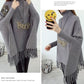 Autumn/winter High-neck Casual Sweater Women Loose Bat Sleeve Jacket Knit Sweater Cloak Shawl Tassel Plus Size Autumn Clothes