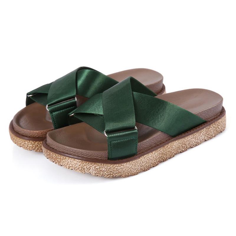 Thick-soled Slippers Women's Outer Wear Summer Fashion All-match Sandals Flat Non-slip Beach Platform Shoes