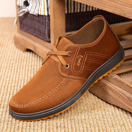 Spring and Autumn Beef Tendon Sole Old Beijing Cloth Shoes Breathable Non-slip Lace-up Casual Shoes