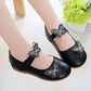 Girl's Soft Soled Butterflies Decoration Breathable Single Shoes Girls' Non Slip Solid Color Princess Shoes