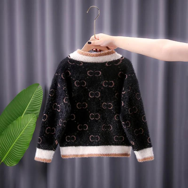 Girls Sweater 2021 Fall/winter Cardigan Western Style Big Boy Girl Knit Sweater Coat