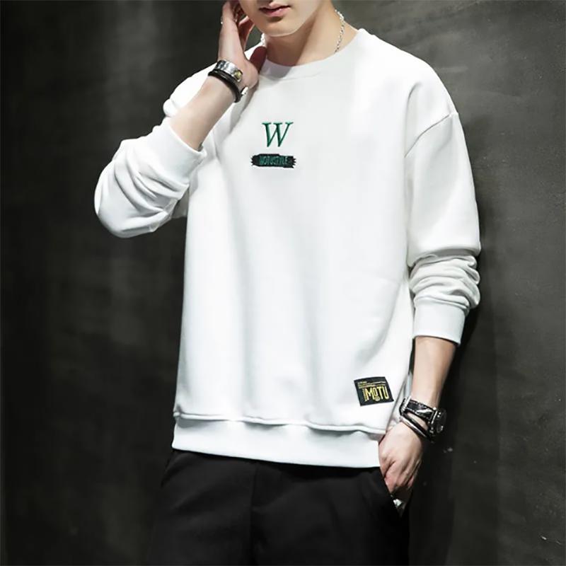 Sweater Men's Autumn Round Neck Long-sleeved Hong Kong Style Ins Trend Loose Sweatshirts Men's Clothes