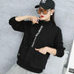 Spring Stand Collar Zipper Jacket All-match Casual Sweatshirt Women's Solid Color Pocket Letter Printed Jacket