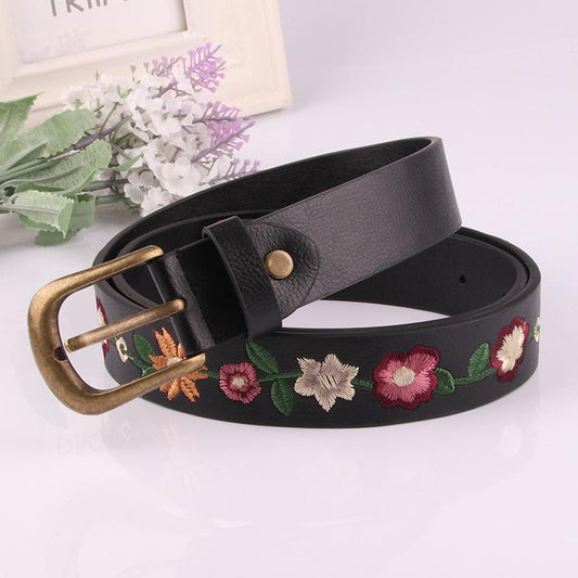 Embroidered Flower Decoration Belt Vintage Belt Fashion Women's Classical Chinese Style Belt