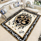 Square Floor Mats Marble Pattern Bedroom Bedside Blanket Household European Style Living Room Carpet