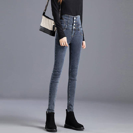 Fashion Jeans Women Pencil Pants High Waist Jeans Sexy Slim Elastic Skinny Pants Trousers Jeans