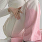 Gradient Straight Jeans Female High Waist Large Size Fat Mm Loose Thin European and American Pink Pants Tide