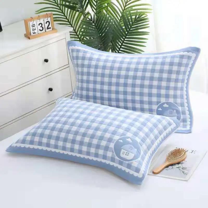 Pure Cotton Pillowcase Thickened Soft Skin-friendly Student Dormitory Pillowcase Double Bedroom Pillowcase