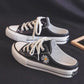 Small Daisy Canvas Shoes Women's Spring and Summer Large Size Slippers All-match Flat Heel Casual Shoes