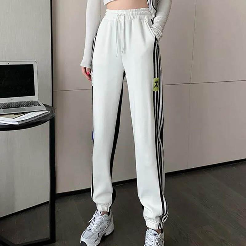 Women's Casual Sports Pants with Cotton Loose Wild Trend Student Harem Pants Autumn and Winter Beam Foot Guard Pants