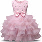 Girls Sleeveless Puffy Princess Dress Children's Wedding Dress Show Dress Bow Girls Cake Dress Sweet Waist A-line Skirt