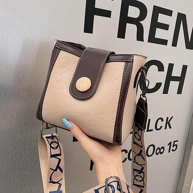 High-quality Small Bag Women's Trendy Fashion Bucket Bag Wild Shopping Broadband One-shoulder Messenger Bag