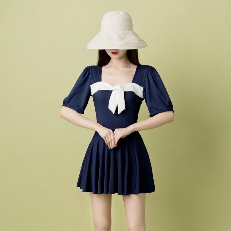 Two-piece Swimsuit Women's Two-piece Swimsuit Thin and Belly-covered Swimsuit Sweet and Cute Sexy Two-piece Beach Swimsuit