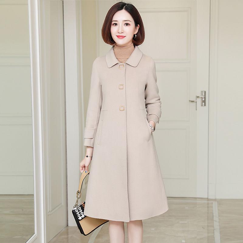 Womens' Woolen Coat Casual Warm Single Breasted Wool Overcoat Women Jacket
