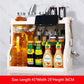 Spice Rack Kitchen Rack Free Punch Storage Rack Plastic Multi-function Spice Box Set Knife Rack Cutting Board Rack Kitchen Organizer