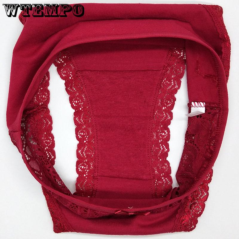 WTEMPO 6 Pcs/Lot sexy lace lady underwear woman panties cotton Lace Panties Everyday Briefs Lingerie
