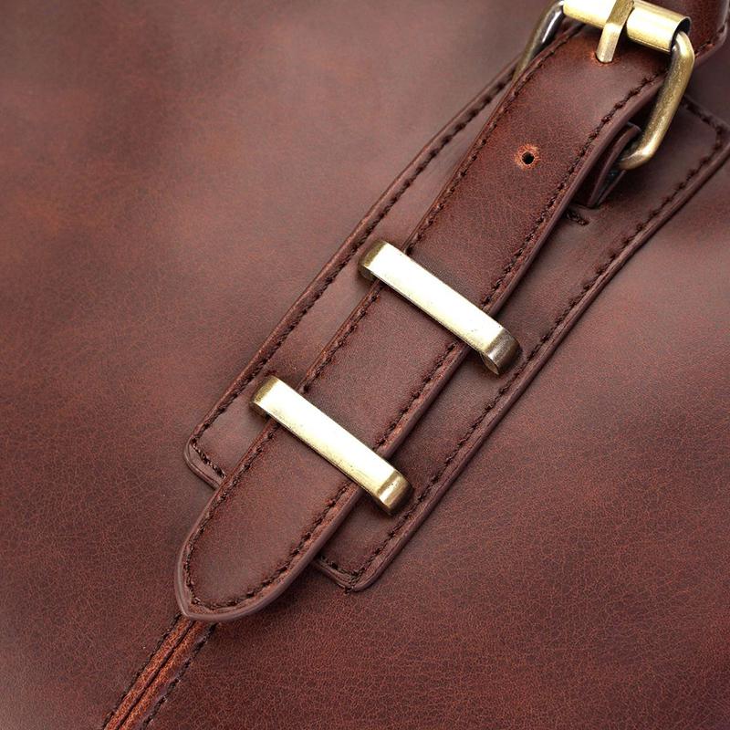 Business briefcase men brown large capacity retro anti-theft handbag shoulder bags computer bag