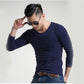 Long-sleeved T-shirt Men's Winter Warm and Comfortable with A Solid Color Bottoming Shirt Slim Thin Section