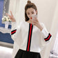 Autumn and Winter Loose Knitted Sweater Women Round Neck Pullover Bat Shirt Bottoming Long-sleeved Short Blouse