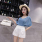 Women Elasticated High-waist Chiffon Shorts Anti-light Slim Students Casual Mini A Pants