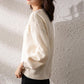 Sweater Women's Plate Flower Round Neck Pullover Knitwear Korean Loose Solid Color Ladies Style Trending Sweater Autumn Winter