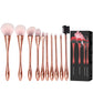 10pcs Makeup Brush Set Face Power Brushes Multipurpose Beauty Cosmetic Brushes