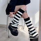Autumn and Winter Models JK Knitting Pile Hose  Long Stockings Set Slim Speakers Wide-leg Warm Leg Set Hit Color