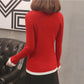Spring and Autumn Knitted Cardigan Sweater All-match Long-sleeved Slim Jacket Fashion Simple Female Top