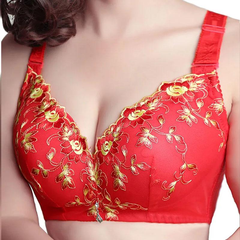Floral Bras Sexy Push Up Bra for Women Plus Size Underwear Lingerie Thin Wire Free D Bralette Woman Push Up Bras