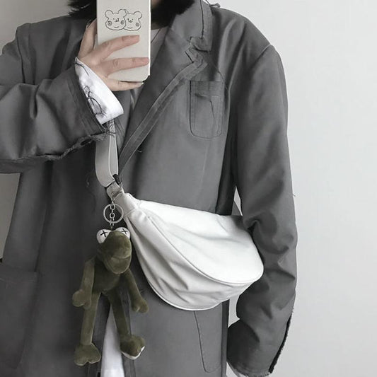 Nylon Messenger Bag Female Dumpling Bag Lightweight Small Shoulder Bag Underarm Bag Female Wild One-shoulder Canvas Bag Student