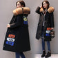 Double-sided Down Jacket Women's Mid-length Winter Thickened Slim White Duck Down Fur Collar Coat