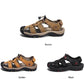 Classic Men's Sandals Summer Soft Sandals Comfortable Men Shoes Genuine Leather Sandals Big Size Soft Outdoor Men Roman Sandals