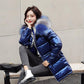 Fur Hooded Long Winter Down Jackets Women Reflective Plus Size Parkas Female  Warm Duck Down Coats