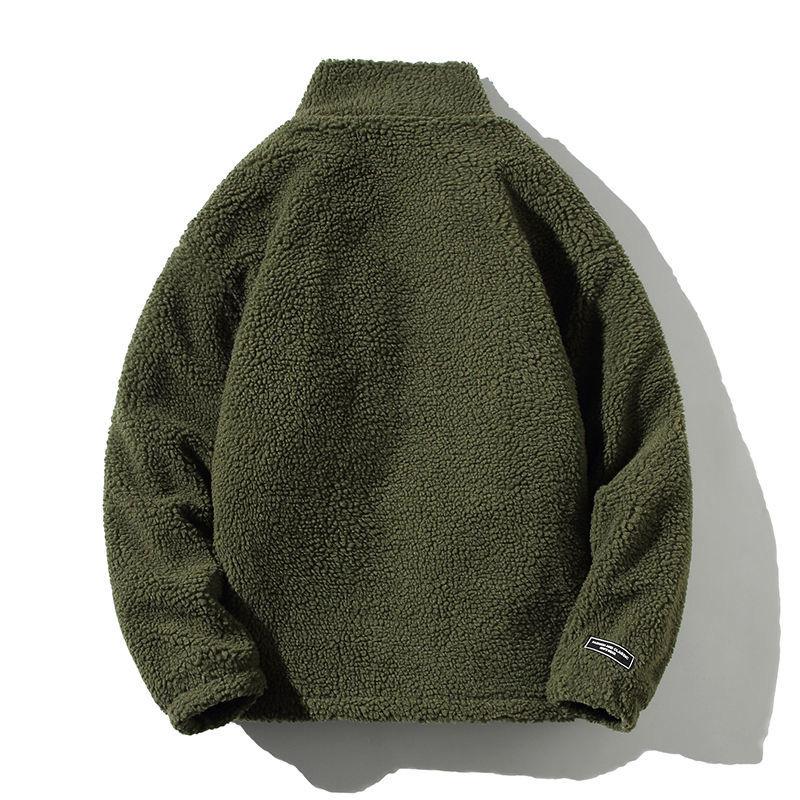 Winter Men's Padded Jacket Stand-up Collar Short Youth Lamb Wool Cotton Jacket Korean Version of The Trend Ins Style Cotton Jacket