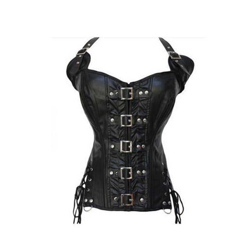 Steampunk Corset with Steel Boned Lace Up Back Sexy Body Bustier Overbust Corset Women Waist Cincher