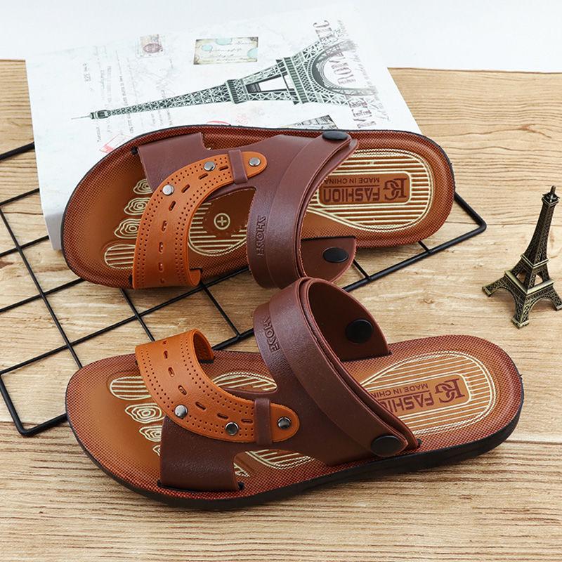 Sandals Men Summer New Open-toed Youth Beach Shoes Dual-use Beach Sandals and Slippers Non-slip Men's Sandals