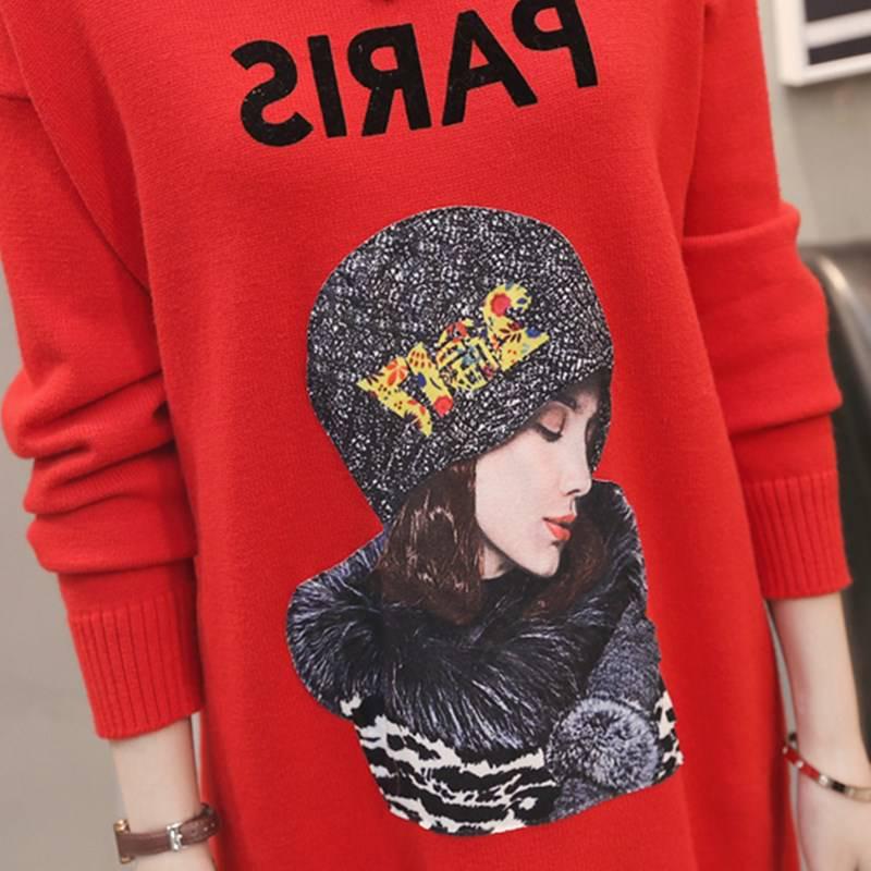 Pullover fashion women buckle braid front cardigan Short Loose Autumn and Winter Knitting Bottoming