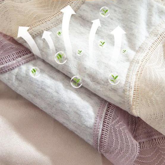 Women Large Size Underpants Ladies Antibacterial Breathable Middle Waist Traceless Lace Briefs 3pcs/Lot