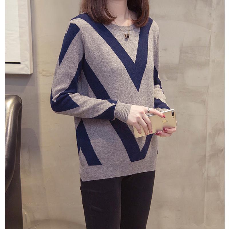 Autumn and Winter Round Neck Women's Sweater Loose Thick Casual Bottoming Sweater