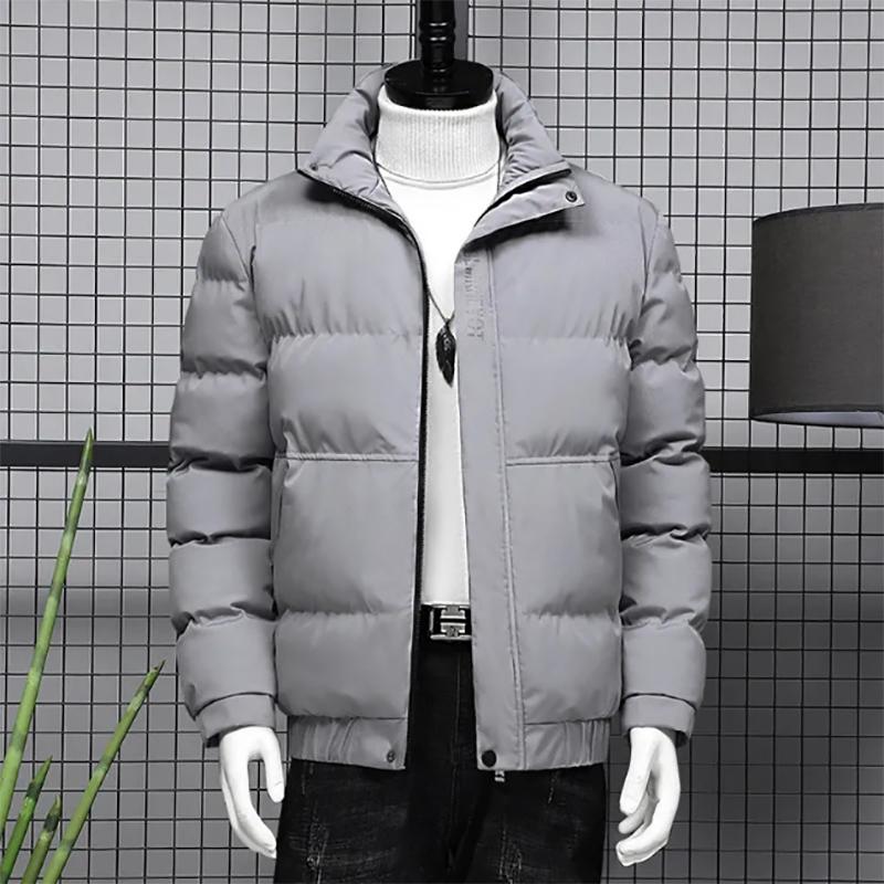 Men's Jackets Mens Thick Warm Cotton Jacket Stand-up Collar Slim Handsome Hooded Young Jacket