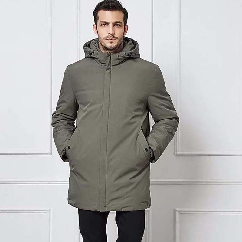 Men's Thickened Plus Size Autumn and Winter Cotton-padded Jacket Mid-length Jackets Quilted Jacket Down Cotton-padded Jacket Cold-proof Clothing