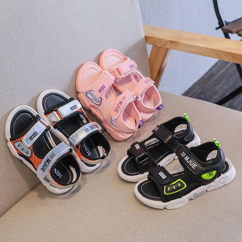 Boys  Girls Sandals Summer Korean Kids Non-slip Soft-soled Breathable Beach Shoes Large Children's Shoes