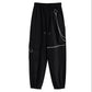 Drawstring Overalls Women Loose Wild Trend High Waist Handsome Black Large Size Slim Casual Pants