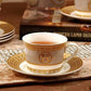 High-end Coffee Cup Mascot European Bone China Home Coffee Cup and Saucer Set British Afternoon Tea Cup Luxury Gift