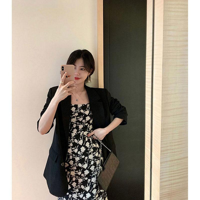 Summer French Floral Sling Skirt Sexy Self-cultivation Waist Slimming Temperament Inner Dress Female