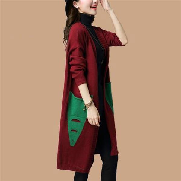 European Women Thin Kimono Cardigan Long Sleeve Loose Asymmetric Hem Long Cardigan Women Outerwear