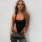 Summer Sexy Body Tops Women's Shirt Casual Women's Summer Bodysuits Body Woman Sleeveless Black Top Body Vest